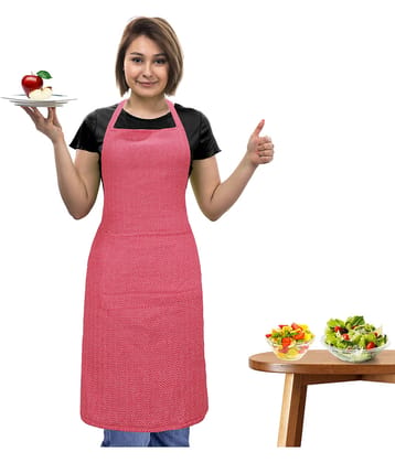 Oasis Hometex Cotton Printed Kitchen Apron with 1 Center Pocket ( Pack of 1 )