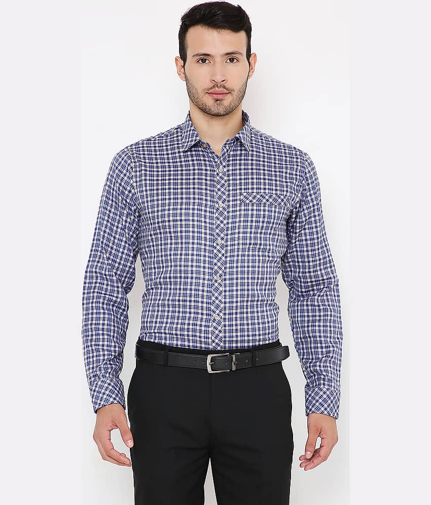 Maharaja - Blue Polyester Slim Fit Men's Formal Shirt ( Pack of 1 )