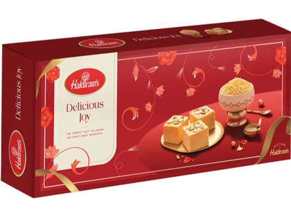 Haldiram's Delicious Joy Gift Hamper - Includes 200g of Moong Dal  Paired with the classic Soan Papdi 250 g