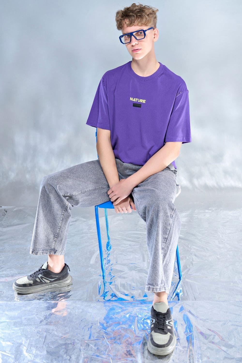 Rich Purple Fearless Oversized-L