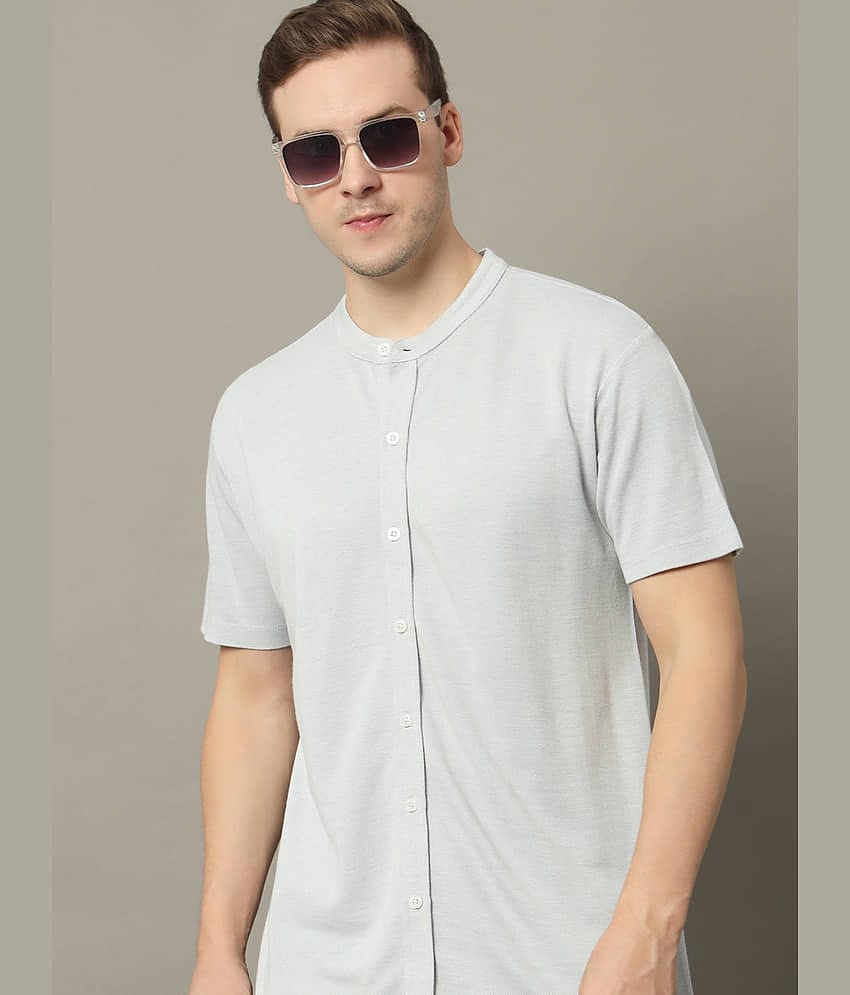 GET GOLF Cotton Blend Regular Fit Solids Half Sleeves Men's Casual Shirt - Grey ( Pack of 1 )