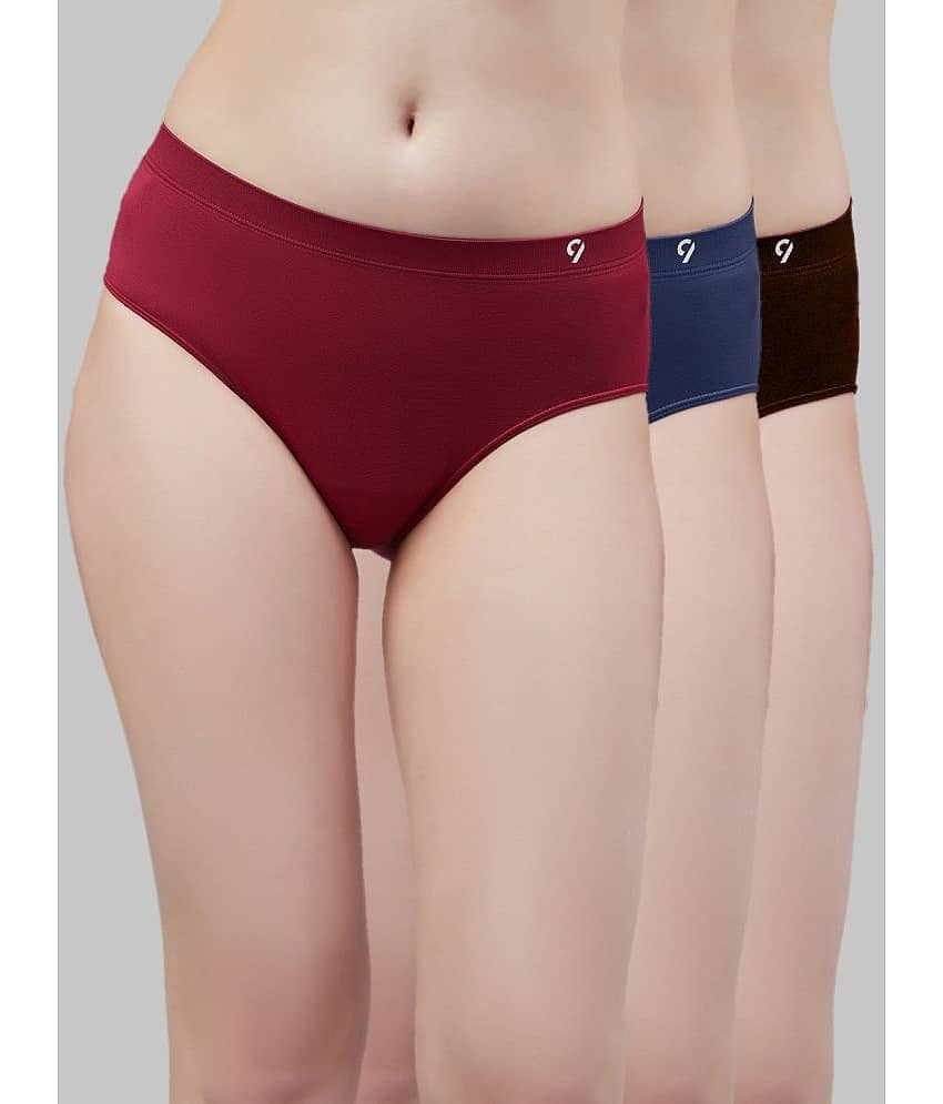 C9 Airwear Pack of 3 Nylon Solid Women's Hipster ( Multicolor )