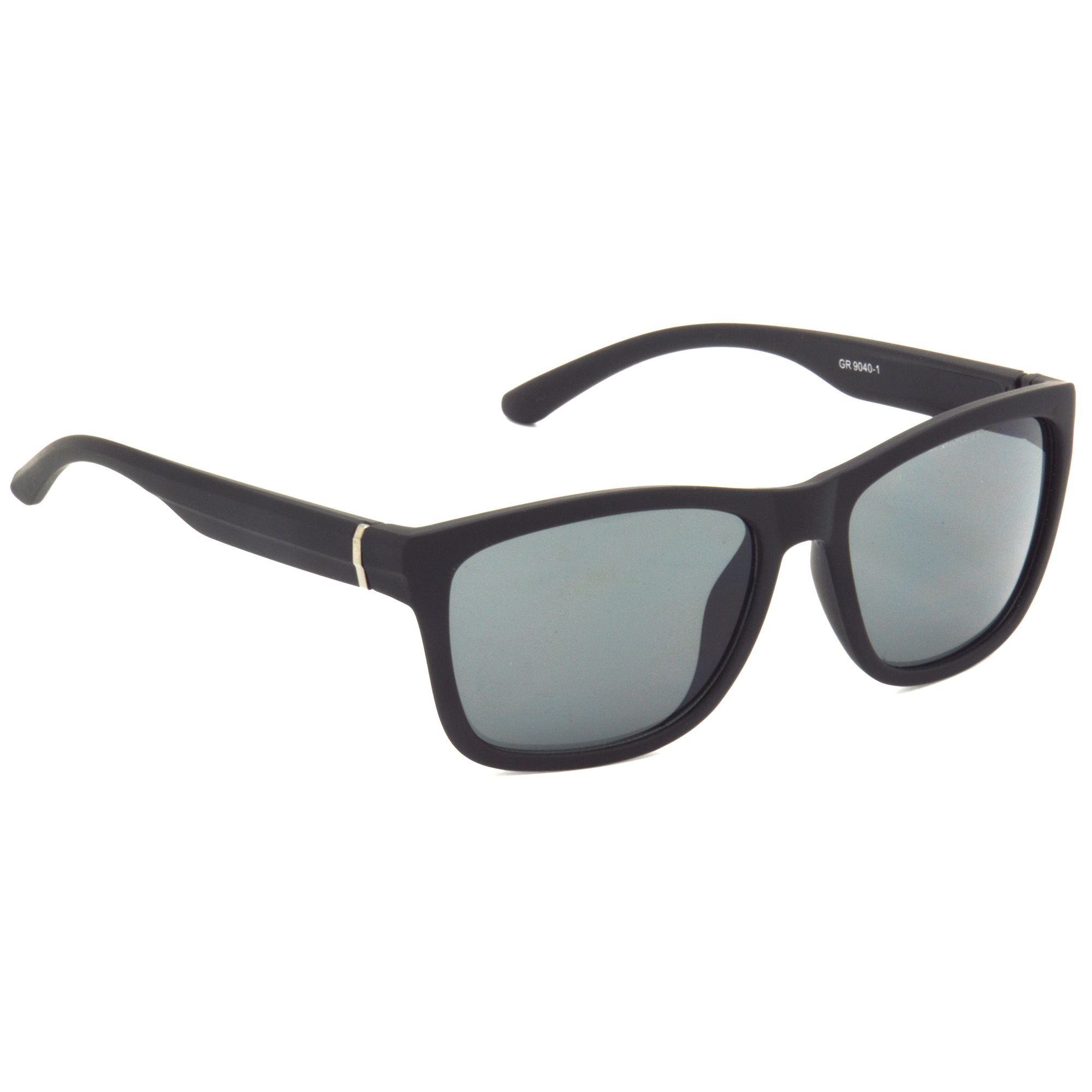 Hrinkar Black Rectangular Cooling Glass Black Frame Best Sunglasses for Men & Women - HRS491-BK-BK