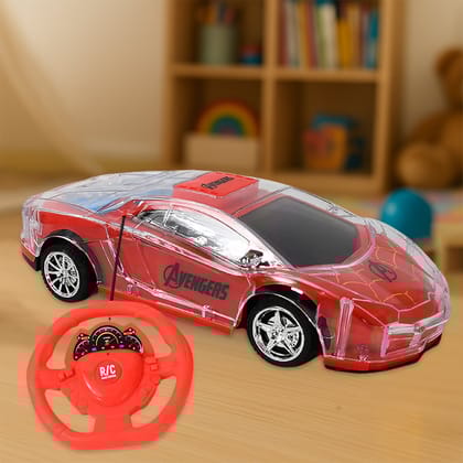 Plastic RC Racing Car – 2-Way Control with Handle Remote & Rechargeable Battery (Ideal Birthday Gift)