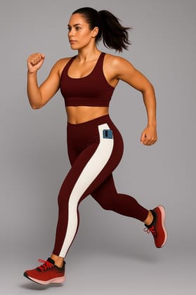 WUGO:: Premium Quality Activewear Yoga Tights | Mid-Waist Gym Pants | Stretchable Workout Wear for Girls or Women