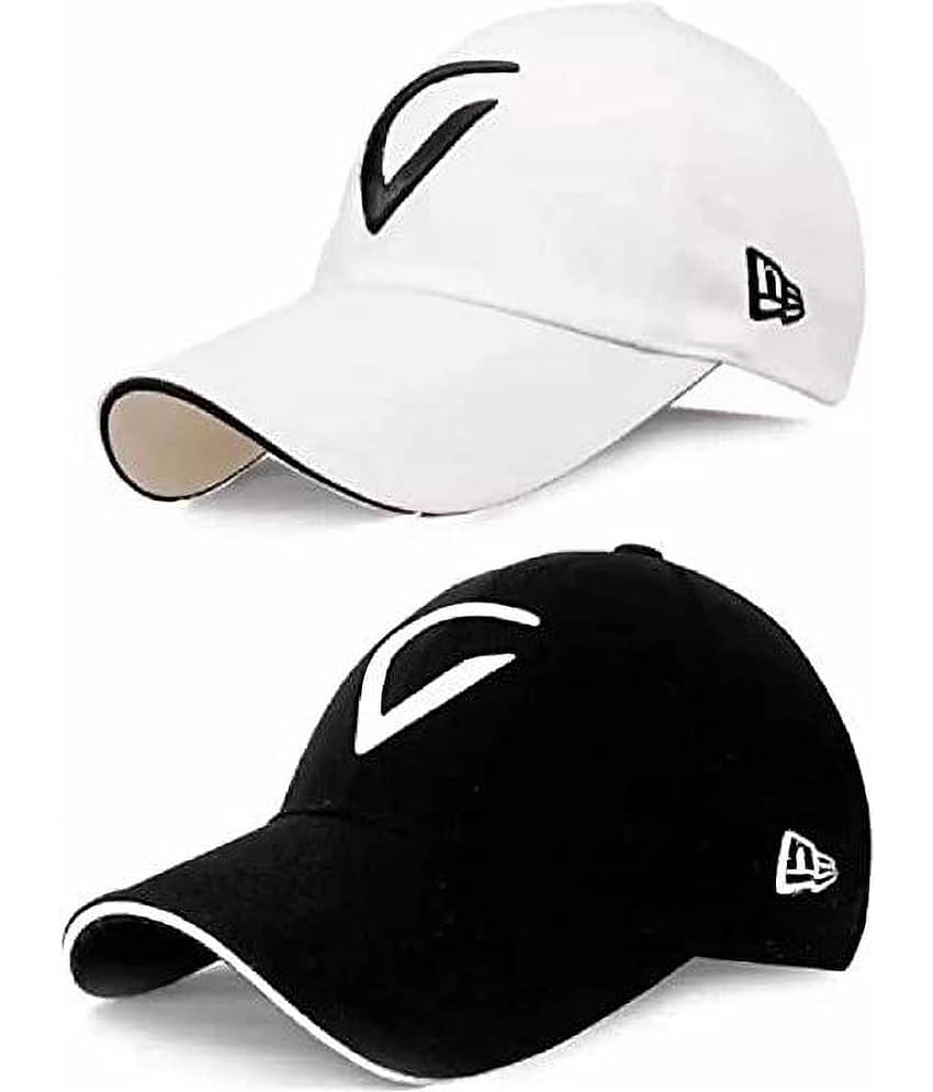 Babji Pack of 2 Cotton Men's Cap ( Black )