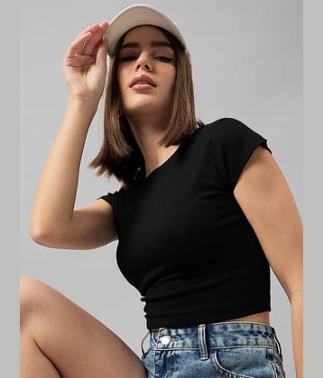 98 Degree North Women's Cotton Crop Top ( Black )
