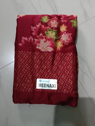 Embroidered Silk Saree in Charcoal Grey