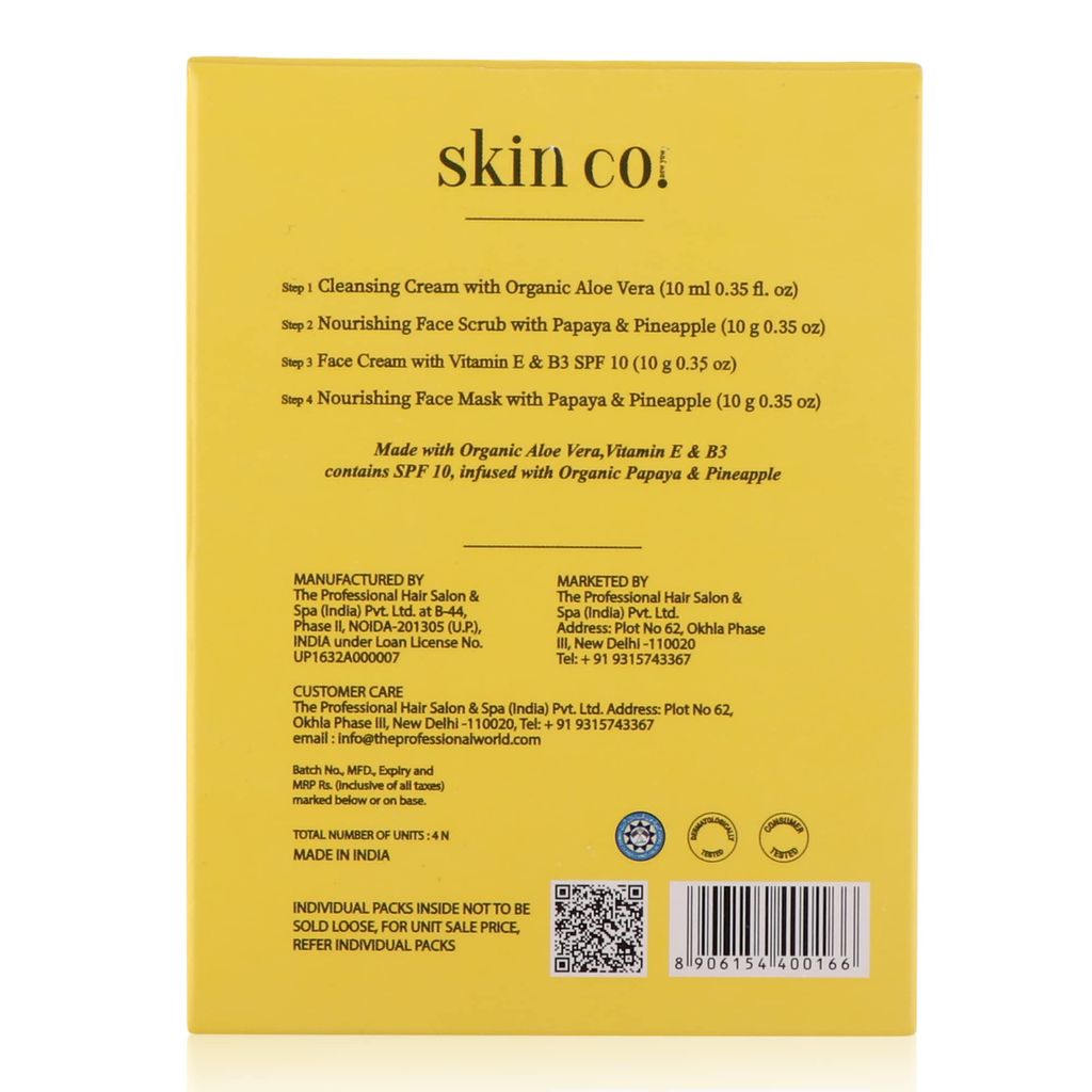 skin co. new york Brightening Radiance Facial Kit with Vitamin B3| Vitamin E | SPf 10 | For Skin Types