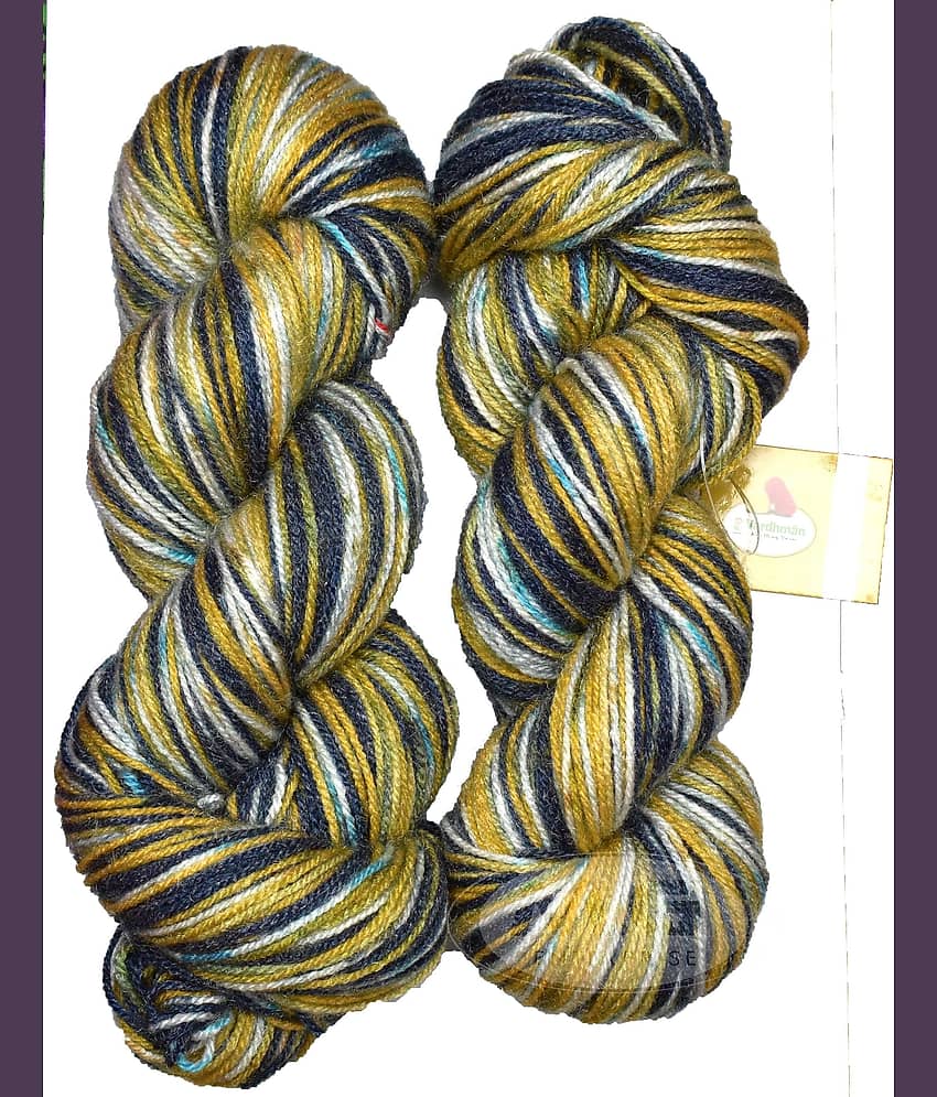 Vardhman Fashionist MG Blue Stone (400 gm)  Wool Hank Hand knitting wool