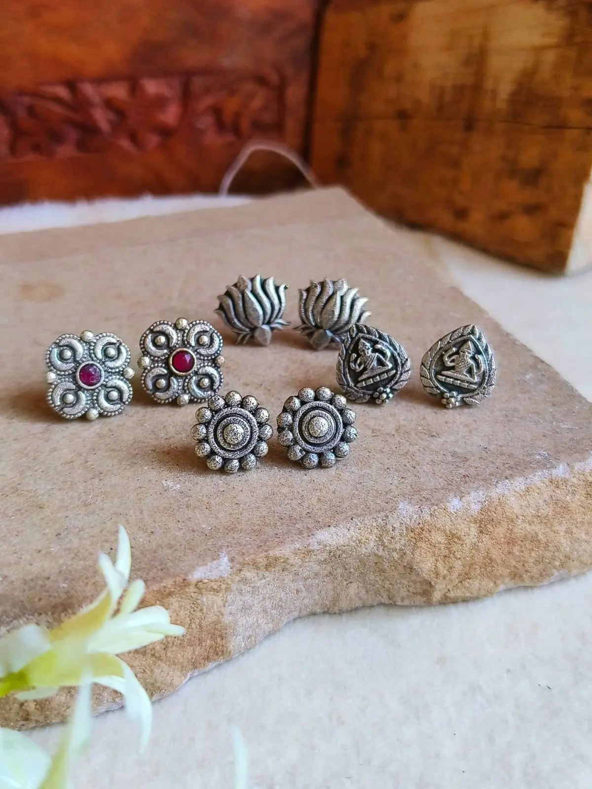 Elegant Brass Studs Combo Set | Sarichka