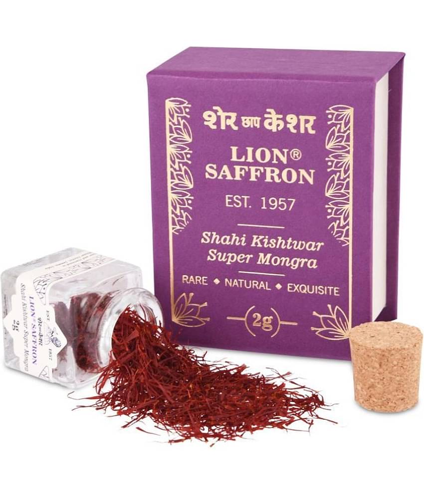 Lion Brand Grade A+++ Shahi Kishtwar Jammu Mongra Kesar Grade A+++ Shahi Kishtwar Super Mongra 2 gm