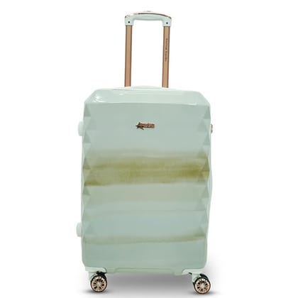 AMERICAN TRAVELLER Marble 2.0 Trolley Bag | Polycarbonate Hard Shell | Marble Finish with Gold Accents | 360 Spinner Wheels | TSA Lock | Travel Luggage | Polycarbonate Suitcase (20, Beige)
