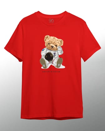 Astronaut Teddy T-Shirt-Small / Red