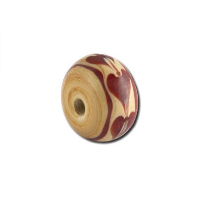 Beadwaala Handmade Fancy Lampwork Glass Beads For Jewelry Making. (Roundel) SFL-354-Per Packet 25 Pcs / 10X18 MM