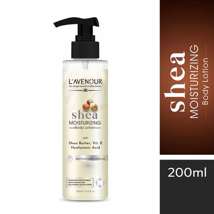 L'avenour Shea Butter Moisturizing Body Lotion For Men & Women, Reduce Dryness - 200ml