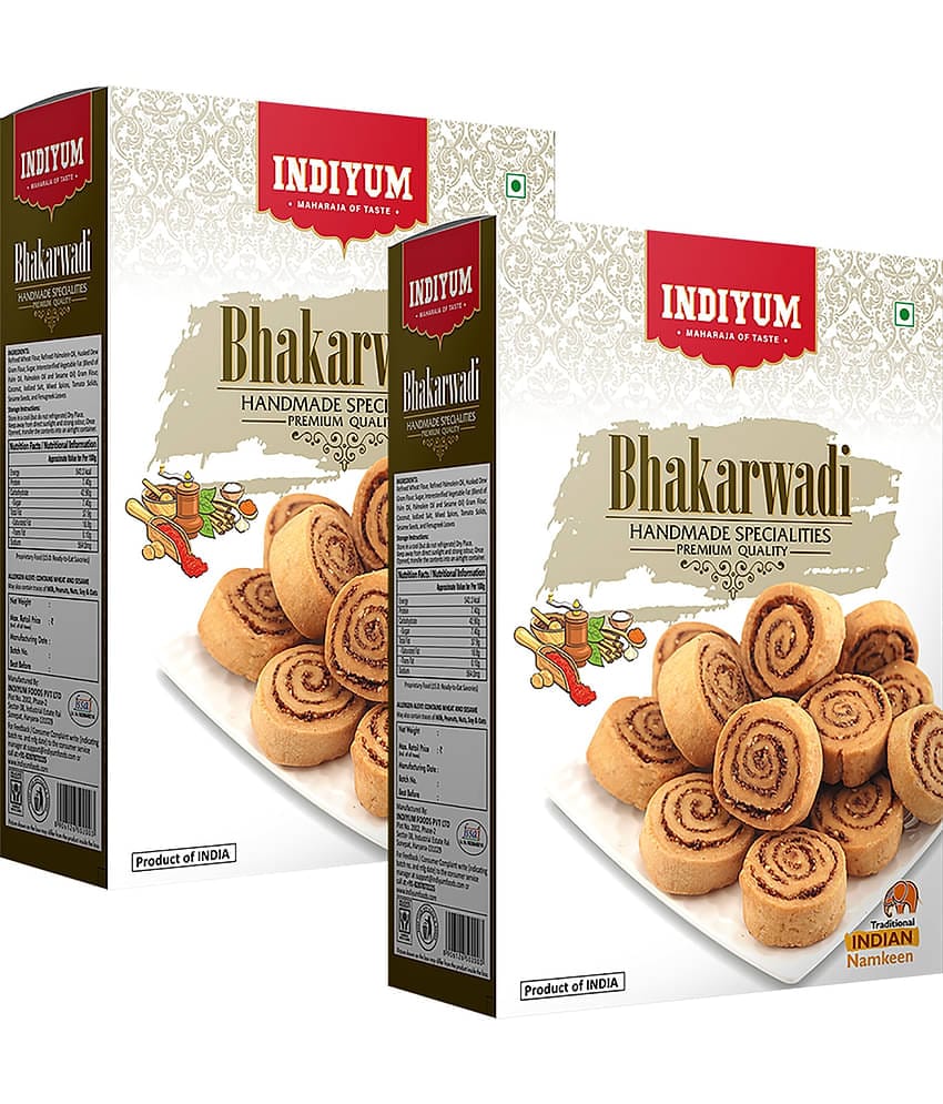 Indiyum Maida Namkeen Snack Combo Pack Bakar Badi 600g (300g X 2)