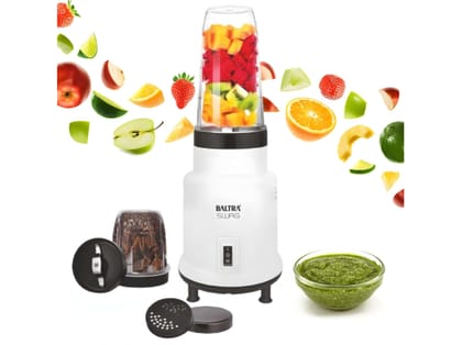 BALTRA Swag Nutri 2 Jar Mixer Grinder for Smoothies, Chutney & Shakes, Powerful 400 W Heavy Duty Motor Bullet Mixer Grinder Juicer Mixi 2Yrs Warranty