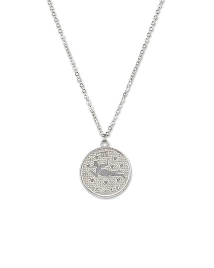 AABHA Silver Necklace| Pendent Set (Silver)