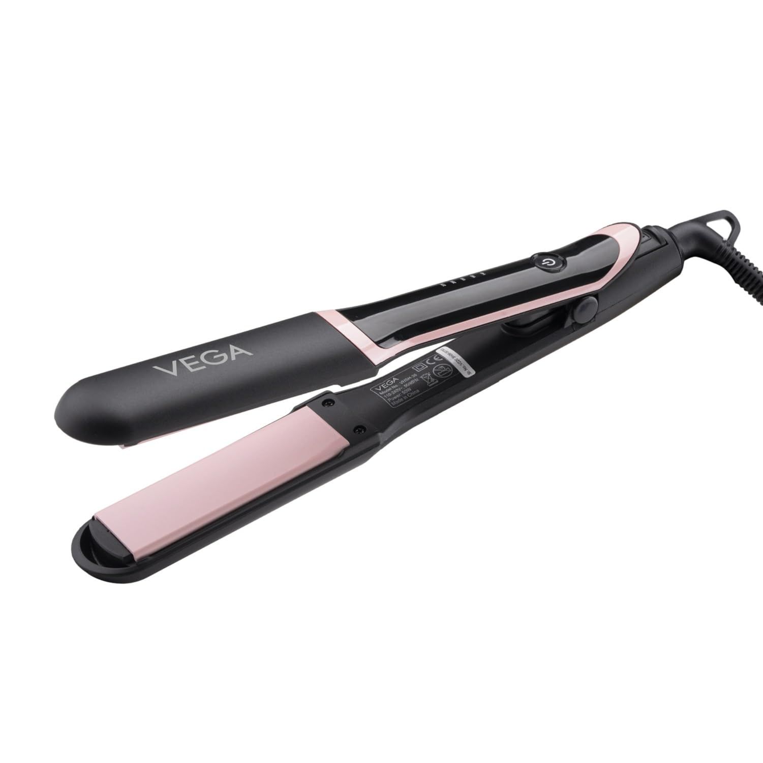 Vega Hair Straightener for Women- 5 Temperature Settings,Ceramic Coated Floating Plates & Quick Heat Up, Suitable for All Hair Types,Black, (Diva Shine VHSH-36) Vega Hair Straightener for Women- 5 Temperature Settings,Ceramic Coated Floating Plates & Qui