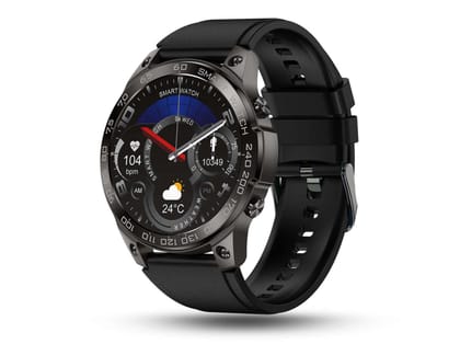 Pebble Cosmos Endure 1.46" (3.70 cm) AMOLED Always-On Display Bluetooth Calling IP68 Waterproof Smartwatch 466*466 - Jet Black