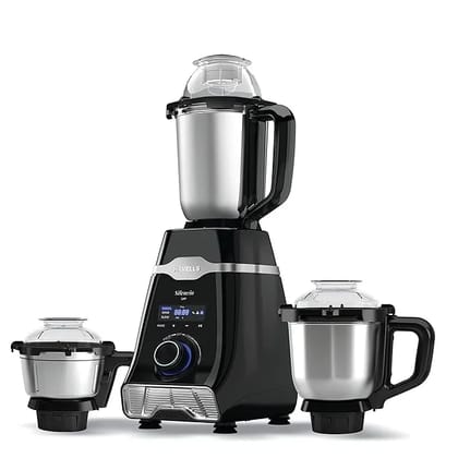 Havells Mixer Grinder Silencio | Powerful HVDC Motor |Hands Free Operation | Triple Safety Protection | Double Layered Jars | Smart Digital Control | 5 Year Motor Warranty 3 Jar (Black) Havells Mixer Grinder Silencio | Powerful HVDC Motor |Hands Free Operation | Triple Safety Protection | Double Layered Jars | Smart Digital Control | 5 Year Motor Warranty 3 Jar (Black)