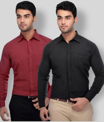 DESHBANDHU DBK - Multicolor Cotton Regular Fit Men's Formal Shirt (Pack of 2)