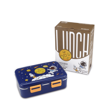 NIYO TOYS Space Theme Lunch Box for Kids - Fun & Durable-Blue