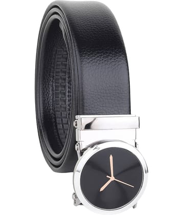 SILKSHOPPING - Black PU Men's Casual Belt ( Pack of 1 )