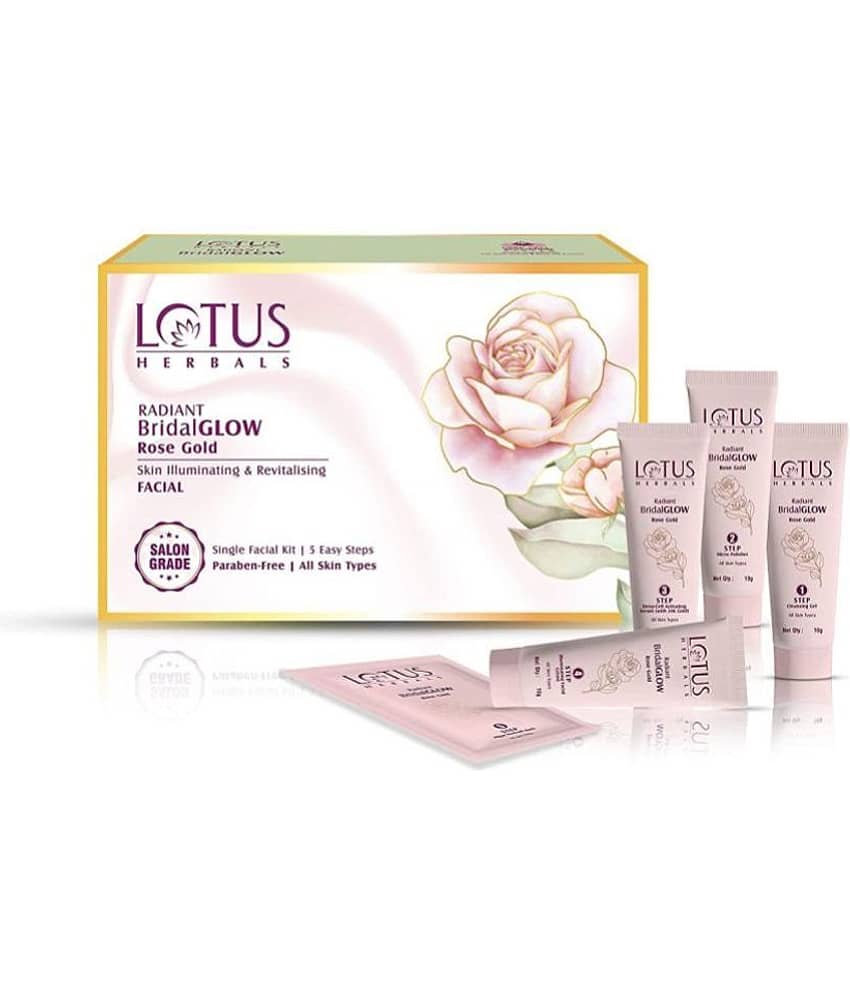 Lotus Herbals Radiant BridalGLOW Rose Gold Skin Illuminating Facial Kit 57g