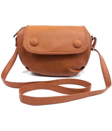 Belladona Sling Bag Faux Leather Set of 1 ( Brown )
