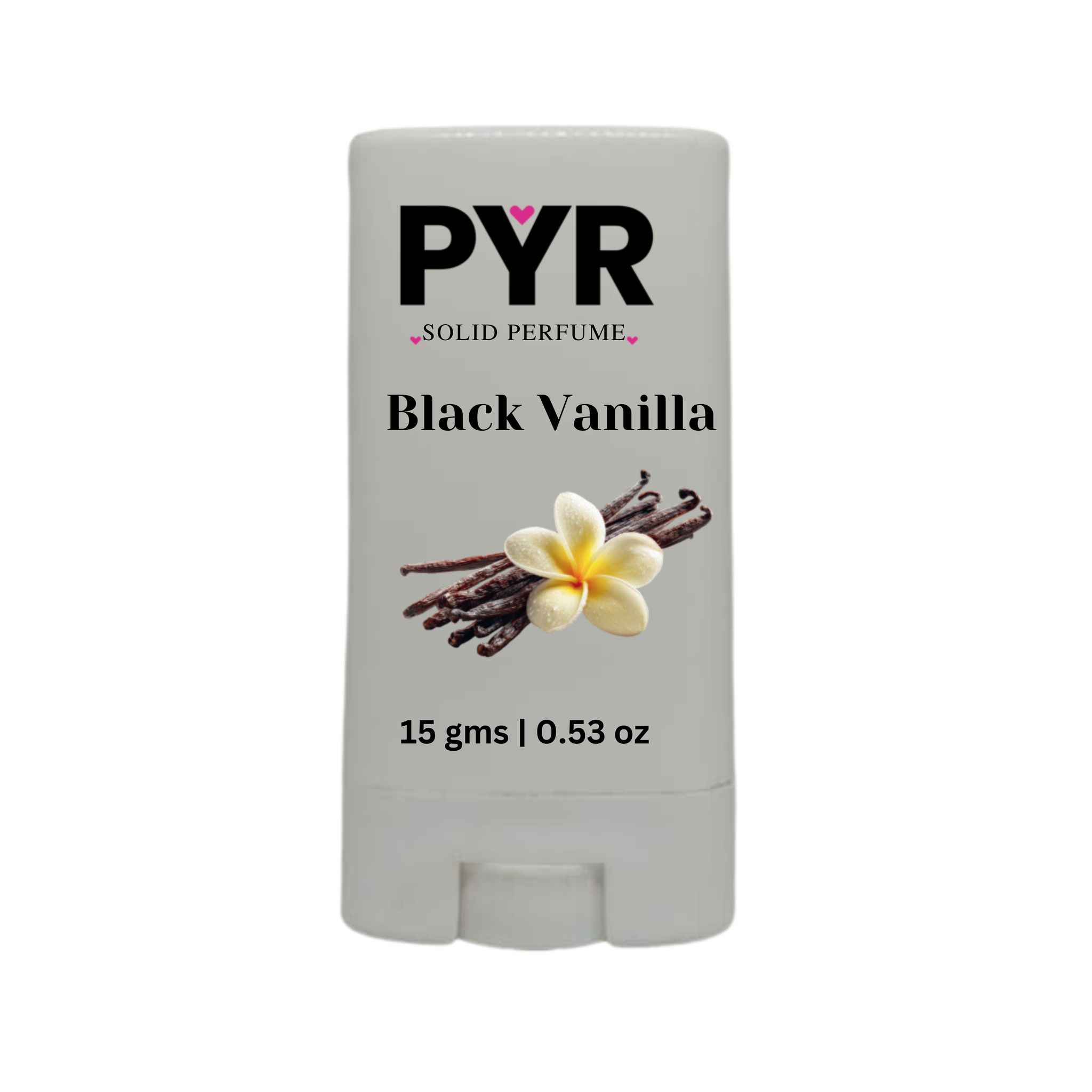 PYR Black Vanilla Solid Perfume 15g | Warm & Sweet Fragrance | Long-Lasting