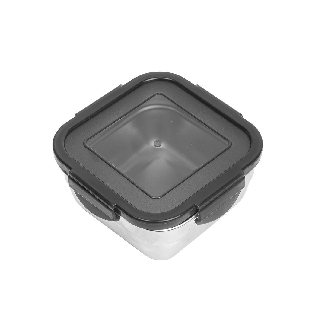 Femora High Steel Square Container Airtight Leakproof Unbreakable Storage Container/Lunch Box - 550 ml/gm - Set of 3