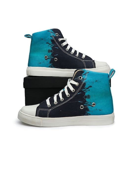 Women Mid Top Colourblocked Lightweight Canvas Sneakers