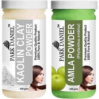 PARK DANIEL Pure & Natural Kaolin Powder & Amla Powder Combo Pack of 2 Bottles of 100 gm (200 gm ) (200 ml)