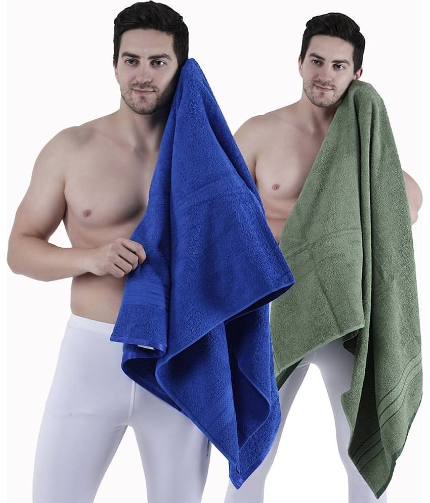 Dollar Cotton Striped 500 -GSM Bath Towel ( Pack of 2 ) - Multicolor