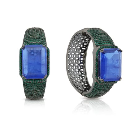 Isbah - Blue Statement Hoops-Blue