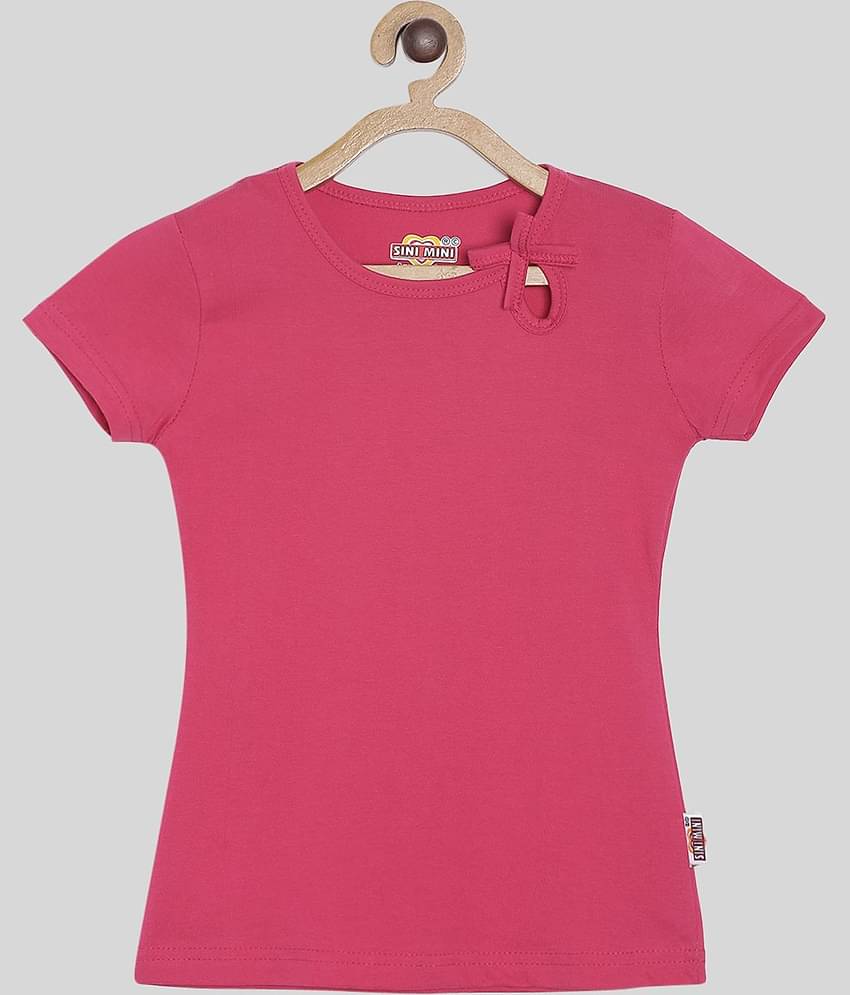 Sinimini Pack of 1 Girls Cotton T-Shirt ( Multi )