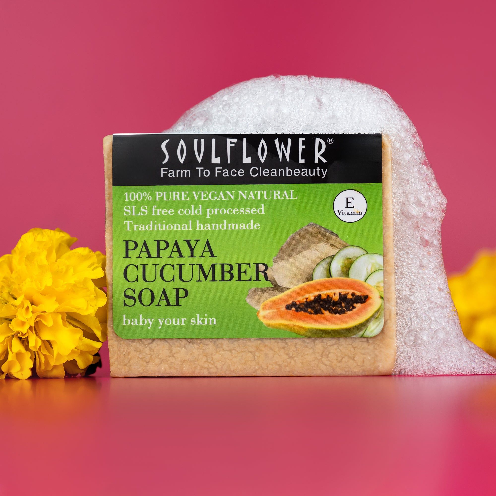 Multani Mitti Soap with Papaya Cucumber