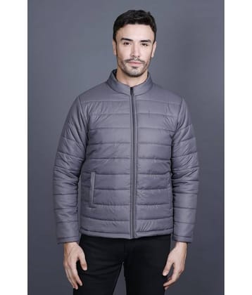 Zeffit Polyester Men's Quilted & Bomber Jacket - Grey ( Pack of 1 )