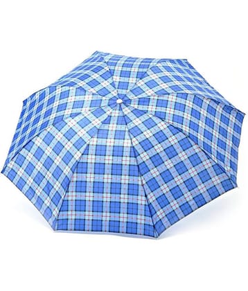 Bizarro.in Attractive 3 Folds Polyester Checks Umbrella For Men