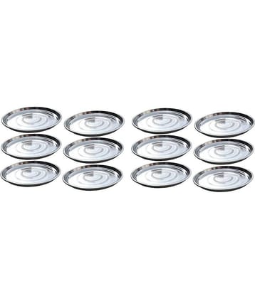 Dynore 12 Pcs Stainless Steel Silver Full Plate