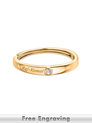 Solitaire Band Ring For Men-Adjustable