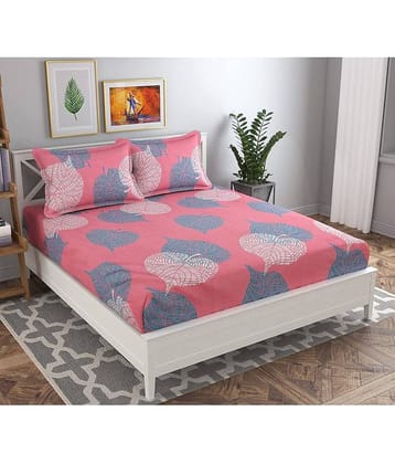 Home Solution Polyester Double Bedsheet ( Multicolor )