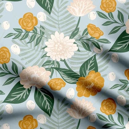 Flourishing floral bouquet 03 Print Fabric-Cotton