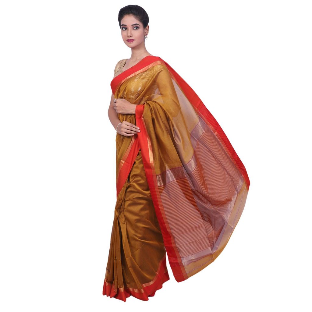 HANDLOOM MAHESHWARI TRADITIONAL SAREE WITH BLOUSE (SKU - 3S0114030422 SAREE- 140) - Sarees | Buy online on ZillyBuy