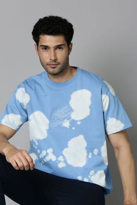 Blue-Lagoon Bruh Drop Shoulder-XL/एक्सएल