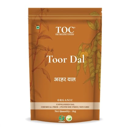 The Organic Citizen | Fresh Arhar Dal | Toor Dal (1kg) | Unpolished Toor Dal/Arhar Dal | No Pesticides | Chemical Free | Organic dal