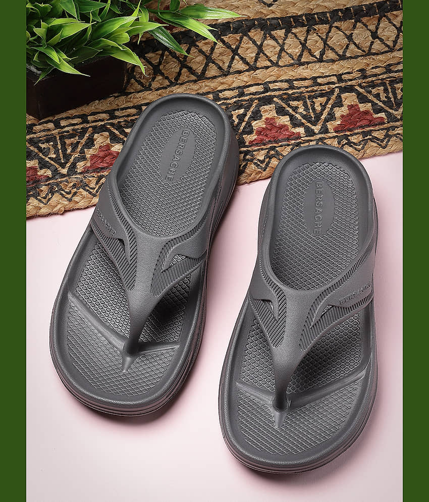 Bersache Grey Men's Thong Flip Flop