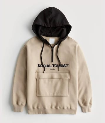 Try This Fleece Hooded Men's Sweatshirt - Brown ( Pack of 1 )